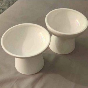 *LAST SET* Elevated Ceramic Cat or Dog Food and Water Bowl - New